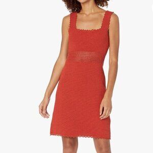 NWT Rebecca Taylor Square Neck Mini Dress Size M